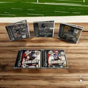 NFL Gameday  Football 98 2000 2001  2002 2003 Game PS1 PlayStation 1 Bundle Lot